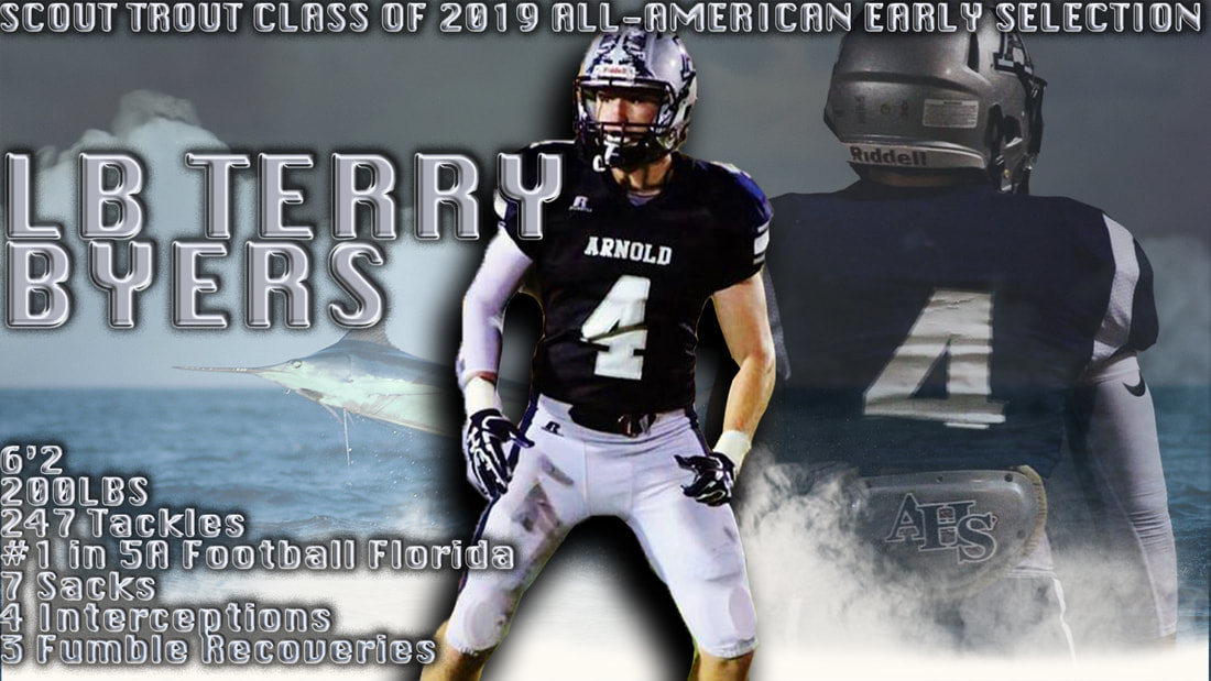terry byers, scout trout all american, 5 star lb recruit, college footbal today top recruit, ncaa football schedule, college football florida, florida hs football, florida high school football, beast mode, top football recruit 2019, 